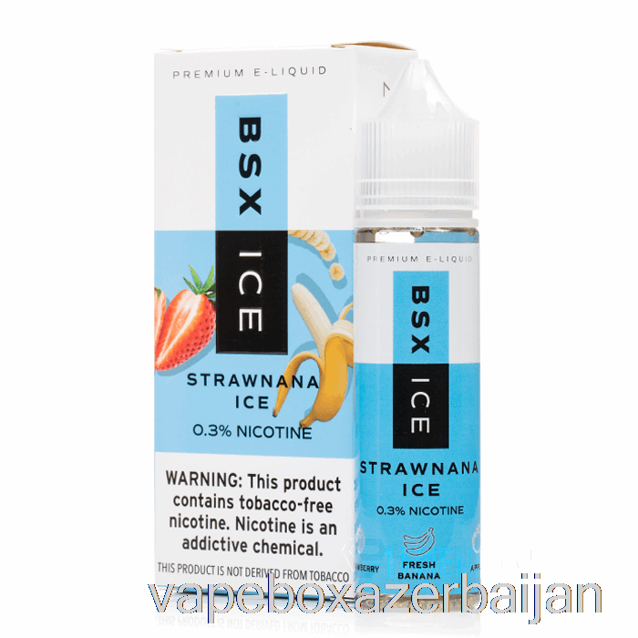 E-Juice Vape Strawnana Ice - BSX ICE - 60mL 0mg
